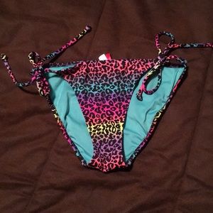 Rainbow cheetah bikini bottom